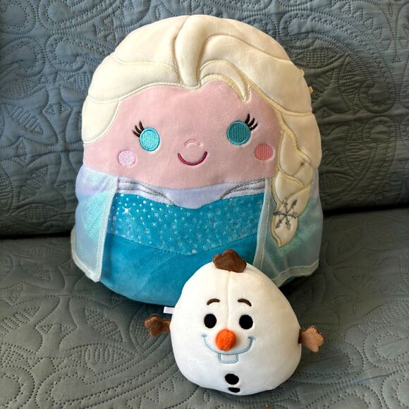 Disney Kelly Top Frozen ELSA & OLAF Squishmallows Plush Characters 14"& 5" Plush - Picture 1 of 3